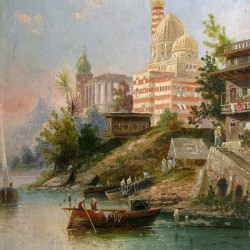 A boat by the river in Venice